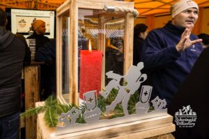 Stand am Weihnachtsmarkt in Rothenburg